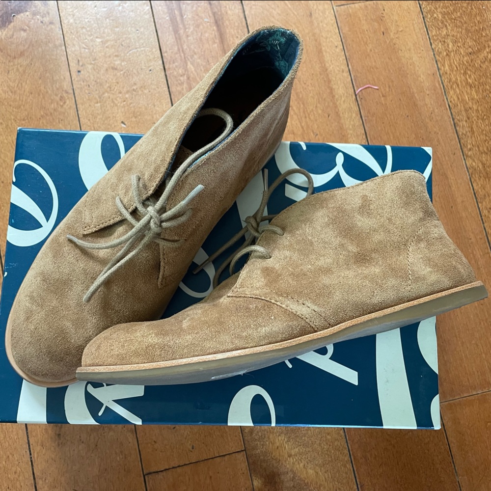 7.5 Lucky Brand Asher tan honey oiled suede flat boot desert bootie